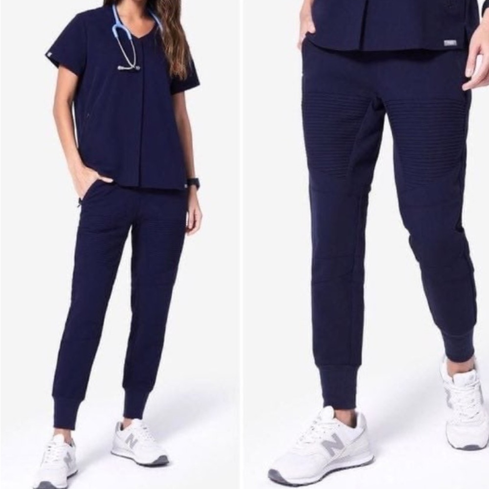 FIGS Esteli Motor Style Joggers in Navy